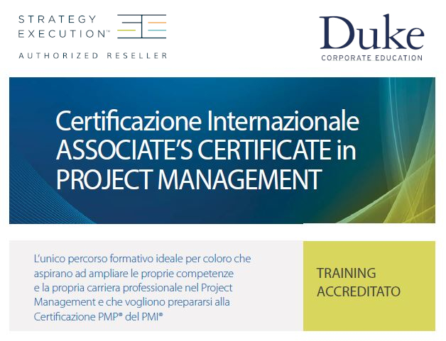Percorso formativo in Project Management